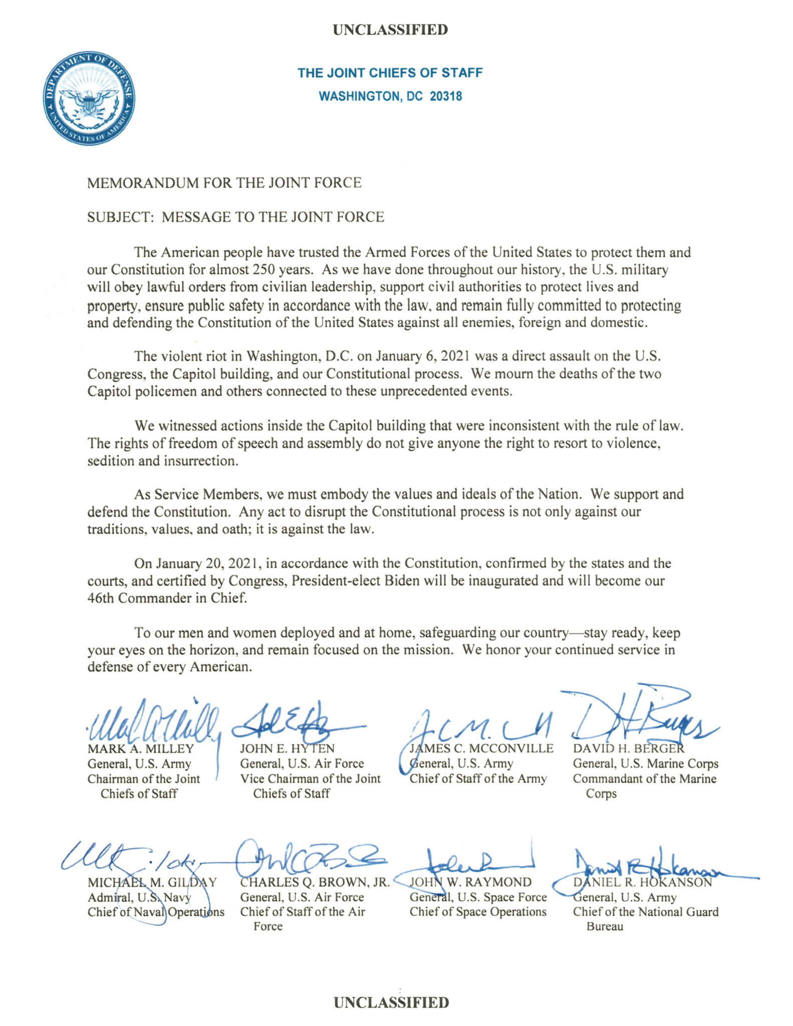 (Joint Chiefs of Staff) Memorandum for the Joint Force Matt #39 s Tech Bytes